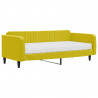 Sofa z materacem do spania, żółta, 100x200 cm, aksamit