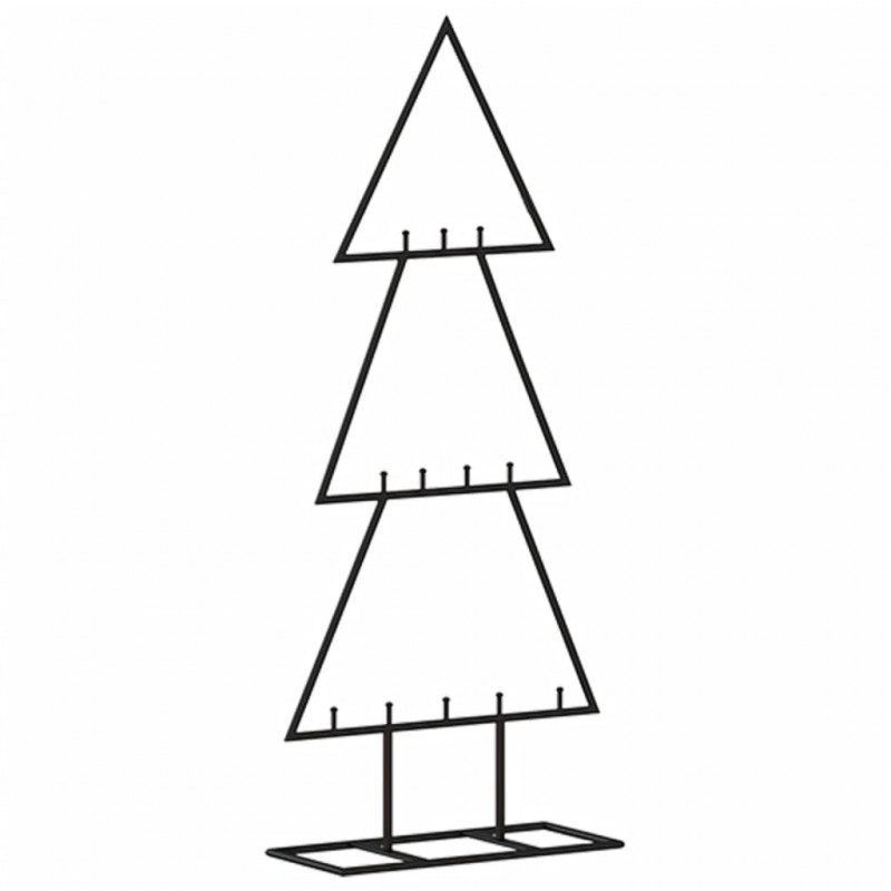 Metalowa choinka świąteczna, do dekoracji, czarna, 60 cm