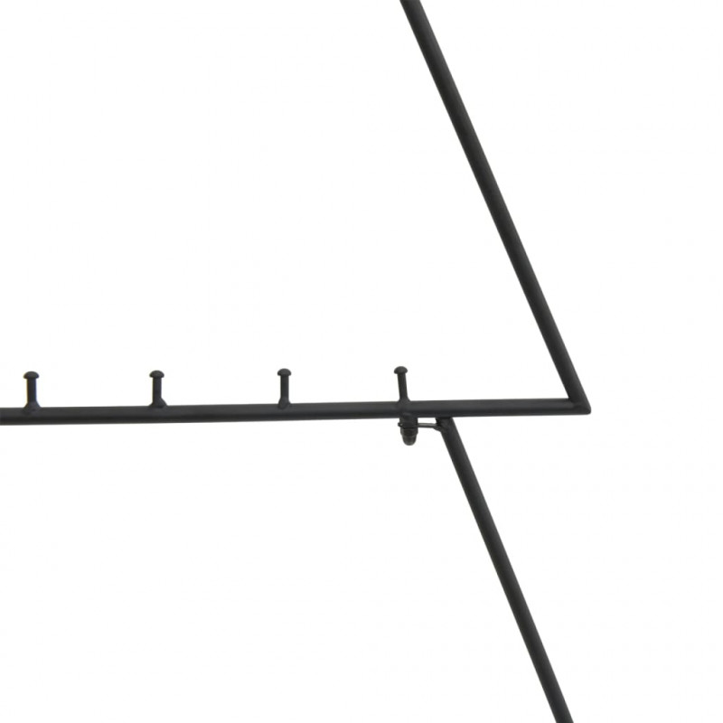 Metalowa choinka świąteczna, do dekoracji, czarna, 125 cm