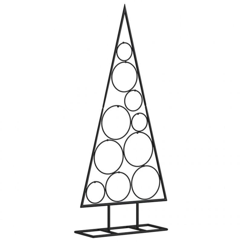Metalowa choinka świąteczna, do dekoracji, czarna, 90 cm