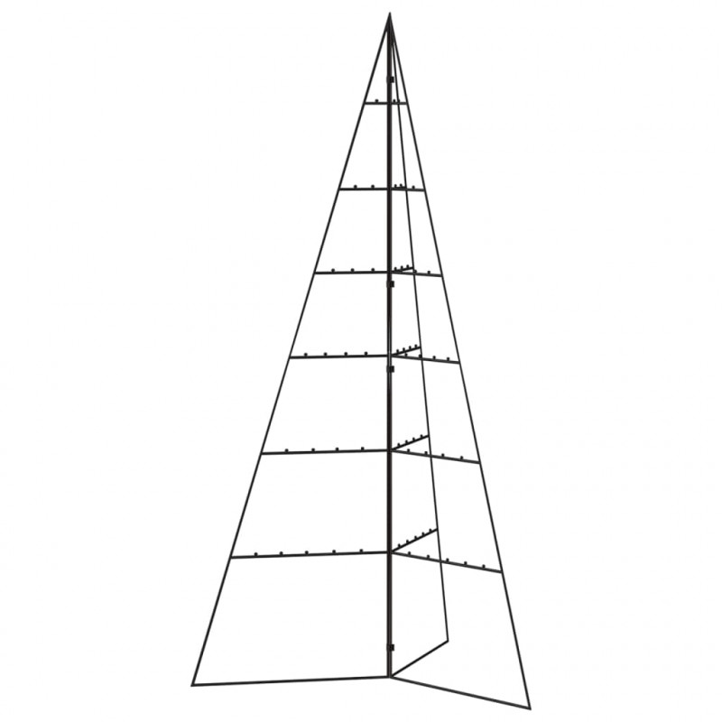 Metalowa choinka świąteczna, do dekoracji, czarna, 140 cm