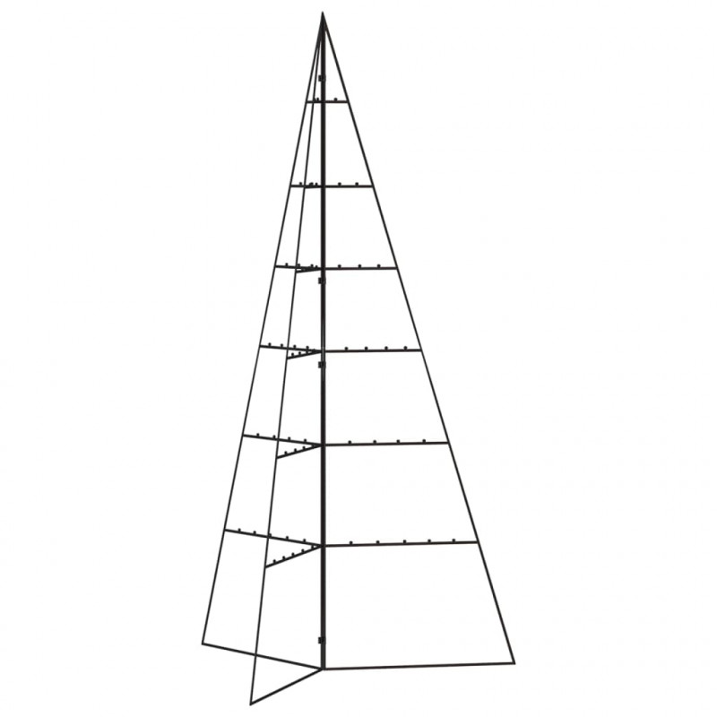 Metalowa choinka świąteczna, do dekoracji, czarna, 140 cm