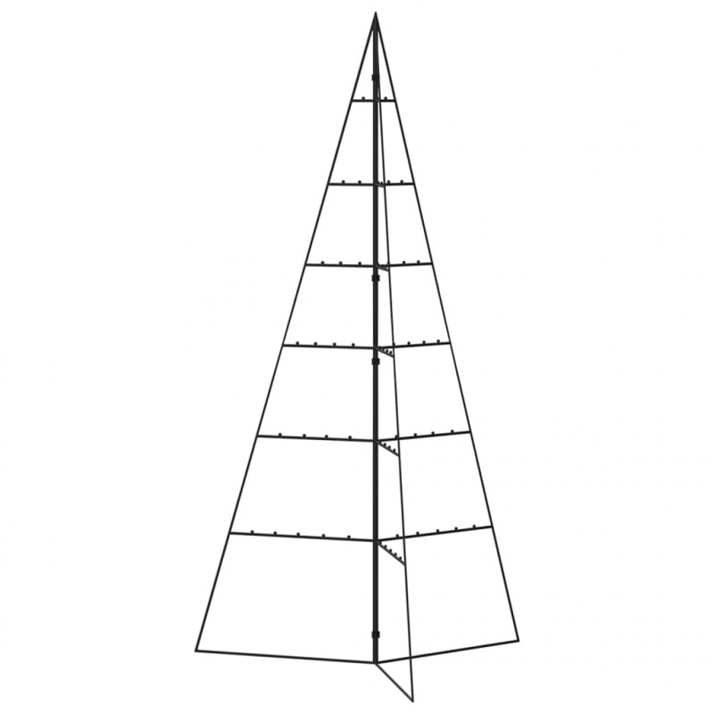 Metalowa choinka świąteczna, do dekoracji, czarna, 140 cm