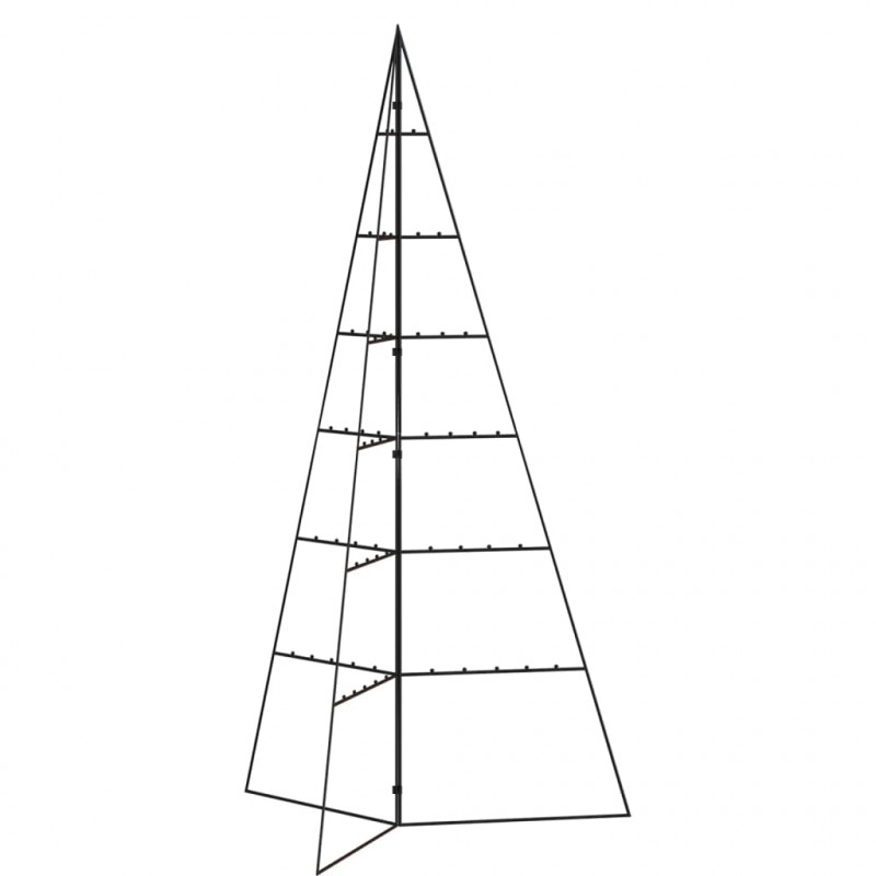 Metalowa choinka świąteczna, do dekoracji, czarna, 140 cm