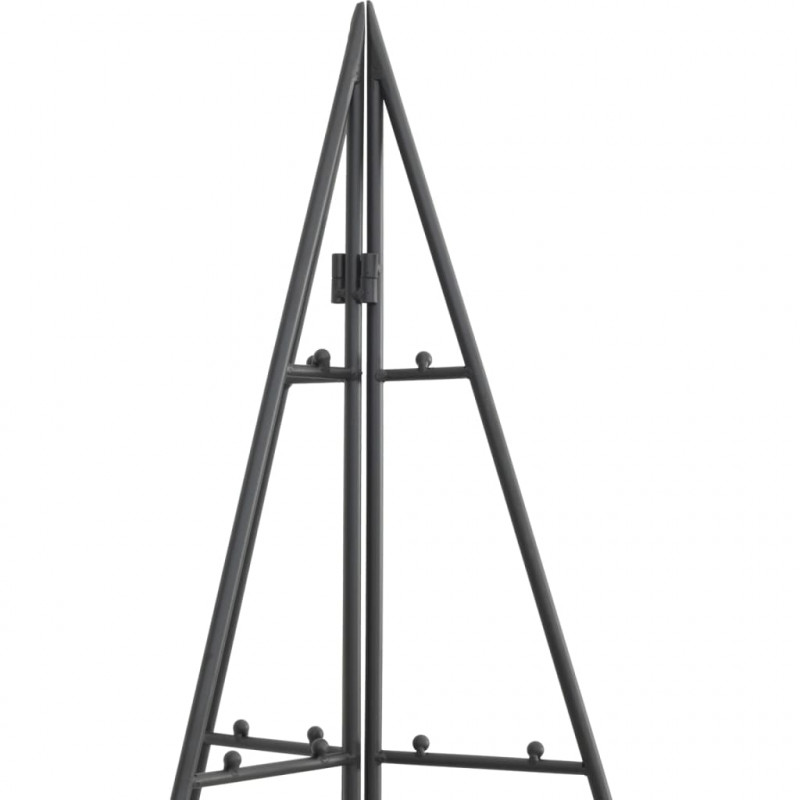 Metalowa choinka świąteczna, do dekoracji, czarna, 140 cm