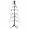 Metalowa choinka świąteczna, do dekoracji, czarna, 180 cm