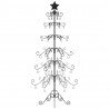 Metalowa choinka świąteczna, do dekoracji, czarna, 180 cm