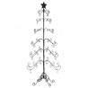 Metalowa choinka świąteczna, do dekoracji, czarna, 180 cm