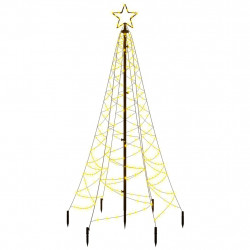 Choinka z kołkiem gruntowym, 200 ciepłych białych LED, 180 cm