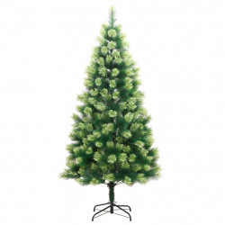 Sztuczna choinka zawiasowa ze stojakiem, 210 cm