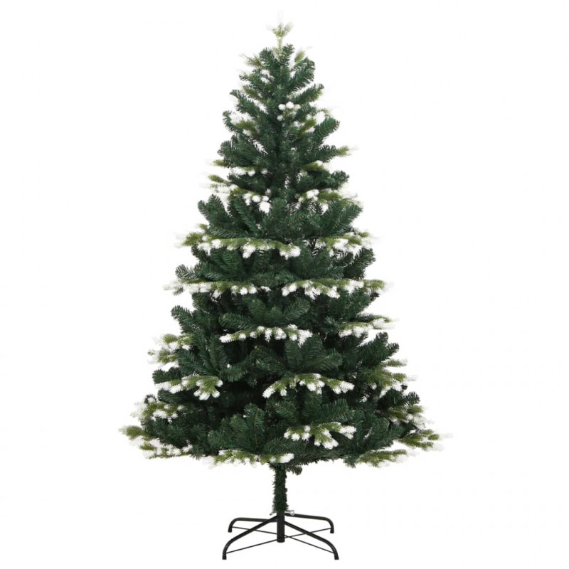 Sztuczna choinka zawiasowa, ośnieżona, 210 cm