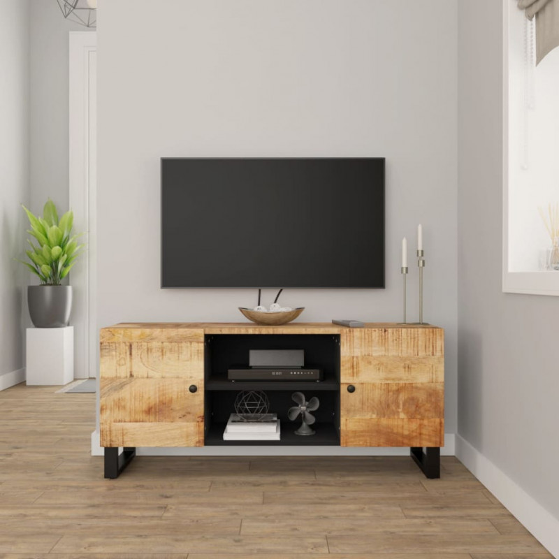 Szafka pod telewizor, 105x33x46 cm, lite drewno mango