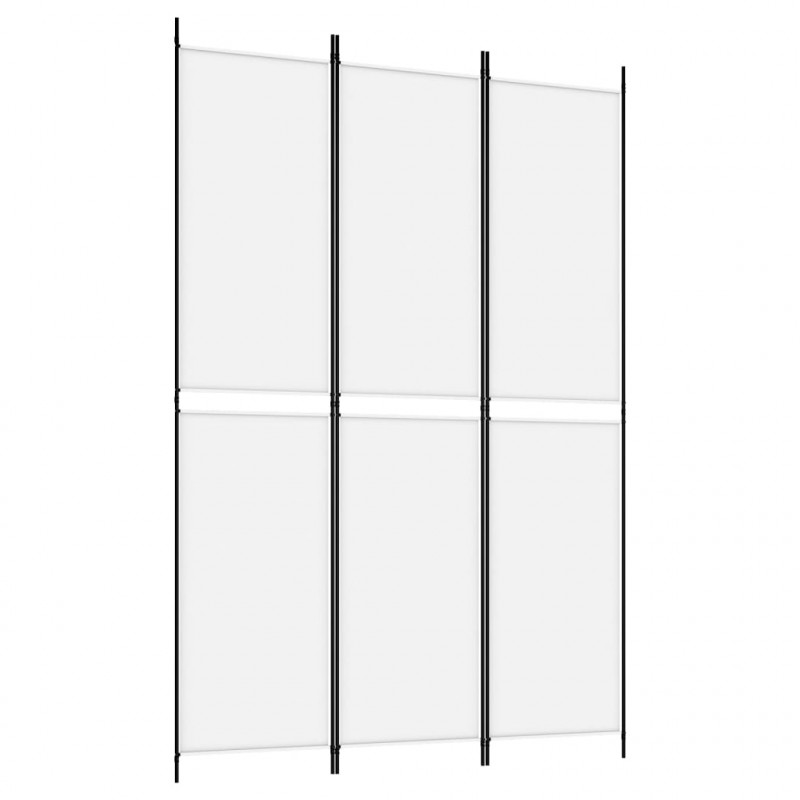 Parawan 3-panelowy, biały, 150x220 cm, tkanina