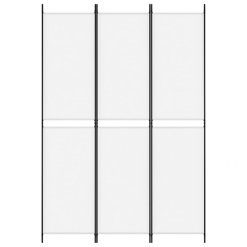 Parawan 3-panelowy, biały, 150x220 cm, tkanina