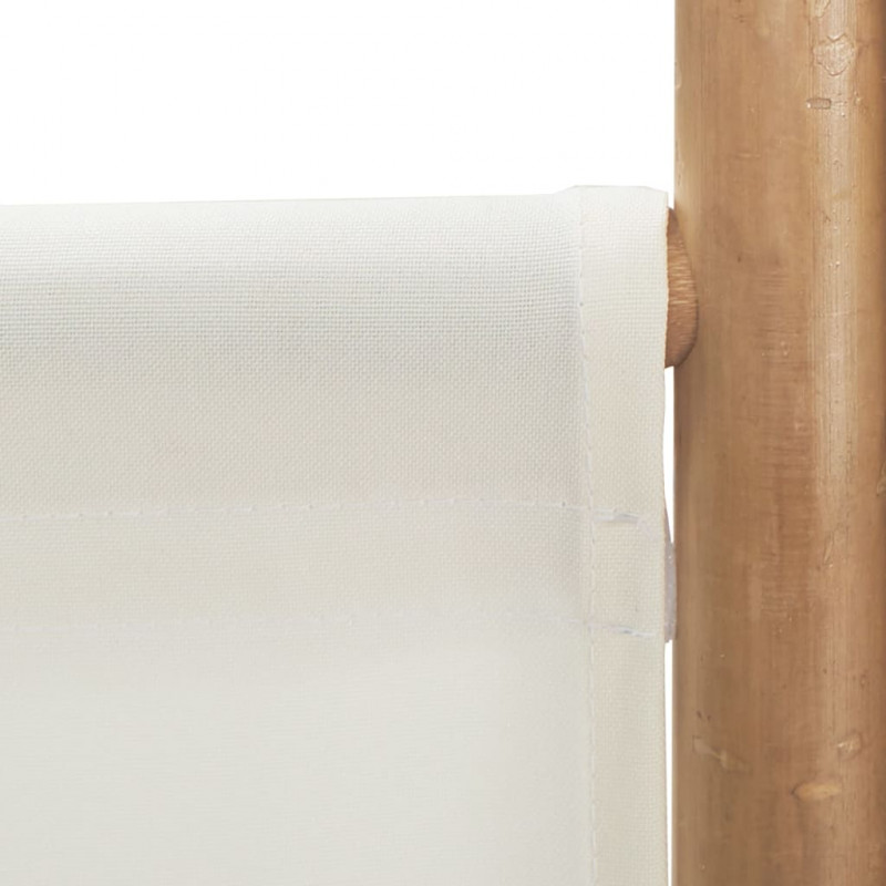 Składany parawan 3-panelowy, 120 cm, bambus i płótno