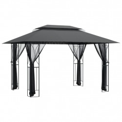 Altana z dachem, antracytowa, 400x300x270 cm, stal
