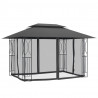Altana z dachem, antracytowa, 400x300x270 cm, stal