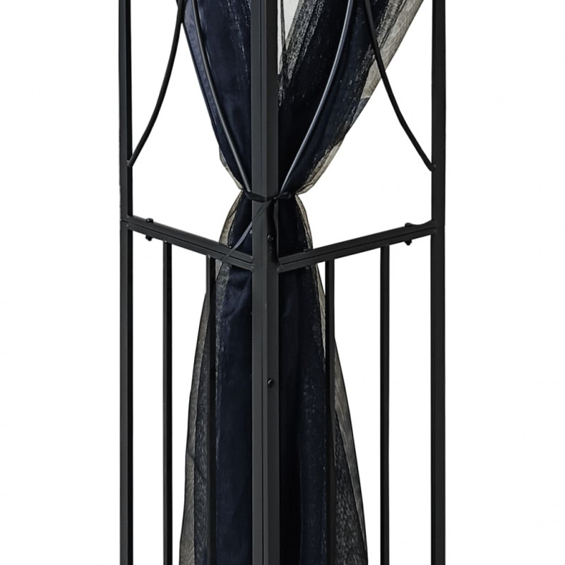 Altana z dachem, antracytowa, 400x300x270 cm, stal