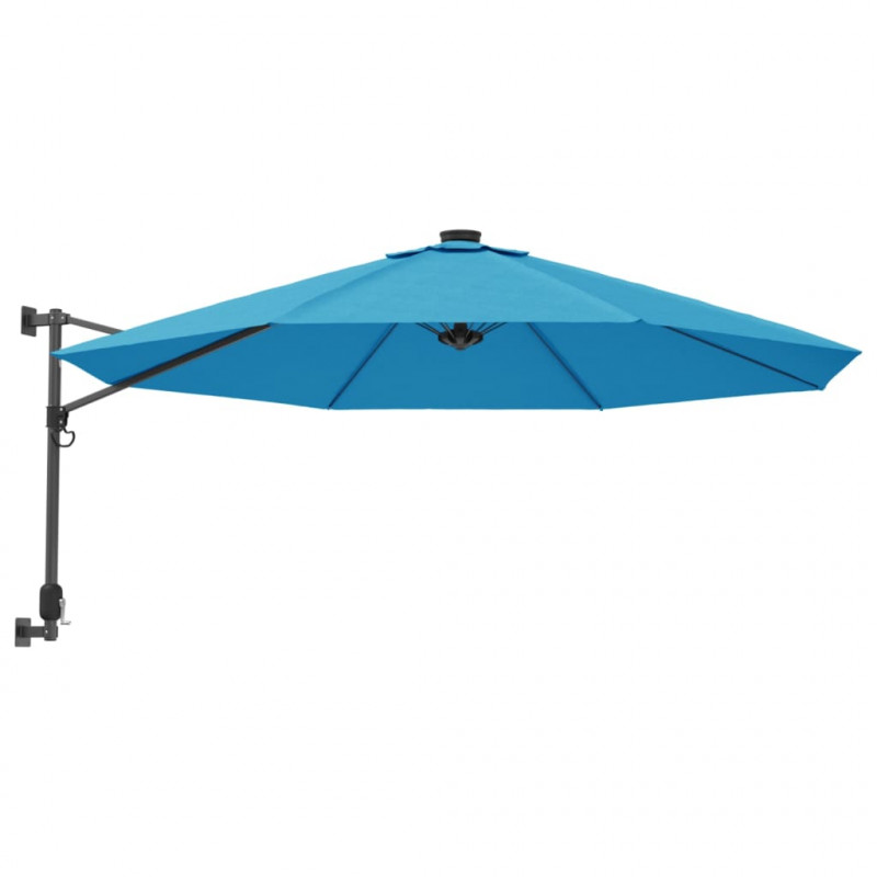 Ścienny parasol ogrodowy, niebieski, 290 cm