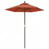 Parasol ogrodowy na drewnianym słupku, terakotowy, 196x231 cm