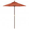Parasol ogrodowy na drewnianym słupku, terakotowy, 196x231 cm