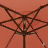 Parasol ogrodowy na drewnianym słupku, terakotowy, 196x231 cm