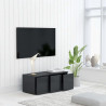 Szafka pod TV, szara, 80x34x30 cm, materiał drewnopochodny