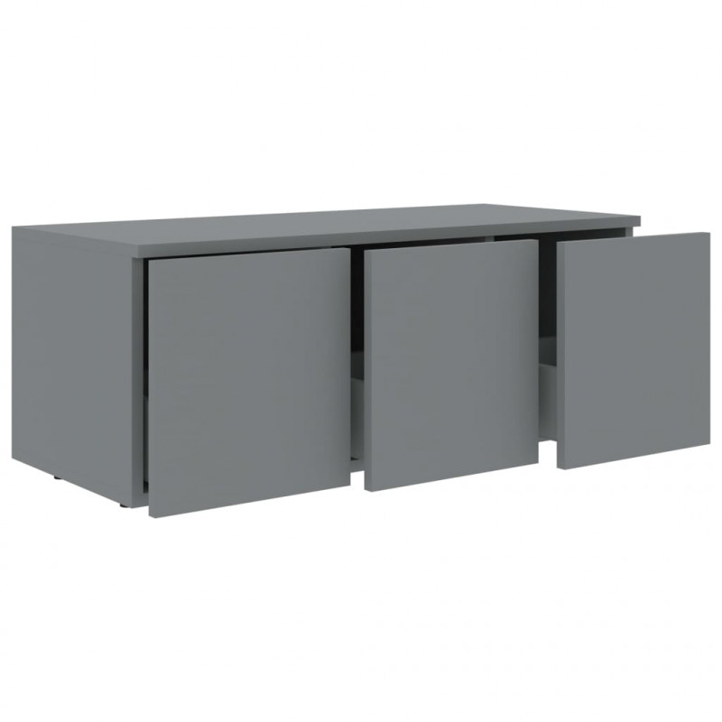 Szafka pod TV, szara, 80x34x30 cm, materiał drewnopochodny