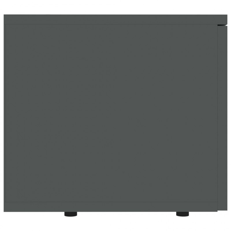Szafka pod TV, szara, 80x34x30 cm, materiał drewnopochodny