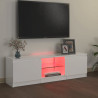 Szafka pod TV z oświetleniem LED, biała, połysk, 120x30x35,5 cm