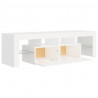 Szafka pod TV z oświetleniem LED, biała, 140x36,5x40 cm