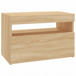 Szafka pod TV z oświetleniem LED, dąb sonoma, 60x35x40 cm