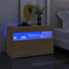 Szafka pod TV z oświetleniem LED, dąb sonoma, 60x35x40 cm