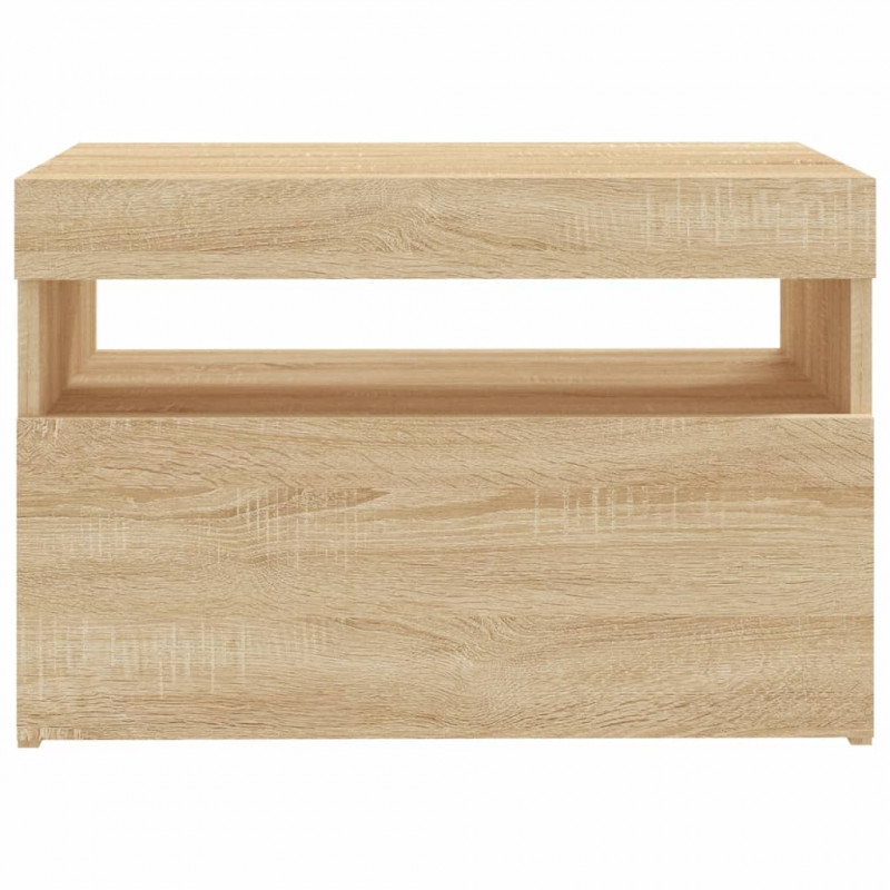 Szafka pod TV z oświetleniem LED, dąb sonoma, 60x35x40 cm