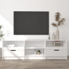 Szafka pod TV, wysoki połysk, biała, 150x33,5x45 cm