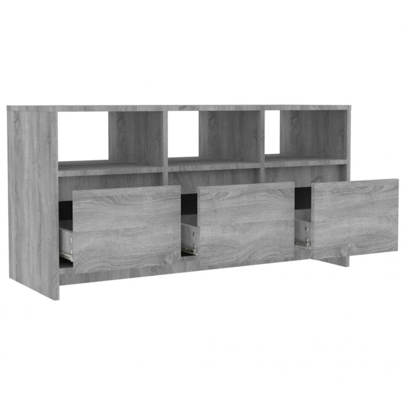 Szafka pod TV, szary dąb sonoma, 102x37,5x52,5 cm