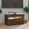 Szafka pod TV z oświetleniem LED, przydymiony dąb, 75x35x40 cm