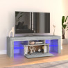 Szafka pod TV z LED, szary dąb sonoma, 120x35x40 cm