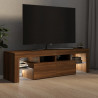 Szafka TV z oświetleniem LED, brązowy dąb, 140x36,5x40 cm
