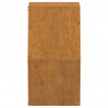 Doniczki ścienne, 2 szt., rdzawe, stal kortenowska, 30x10x25 cm