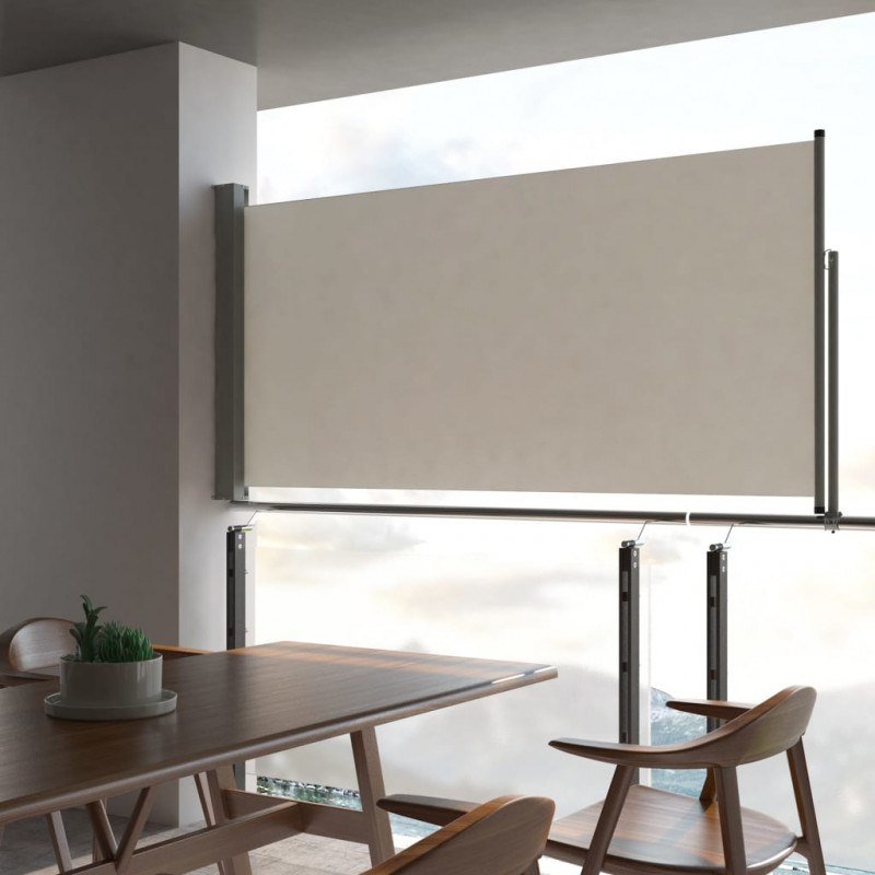 Tarasowa, zwijana markiza boczna, 120 x 300 cm, kremowa