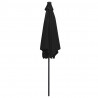 Parasol ogrodowy z LED i aluminiowym słupkiem, 300 cm, czarny