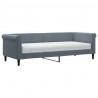 Sofa z materacem do spania, ciemnoszara, 80x200 cm, aksamit