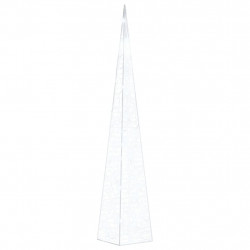 Stożek dekoracyjny, akrylowy, zimne białe LED, 90 cm