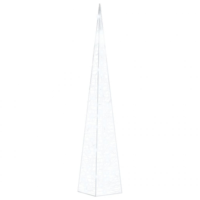 Stożek dekoracyjny, akrylowy, zimne białe LED, 90 cm