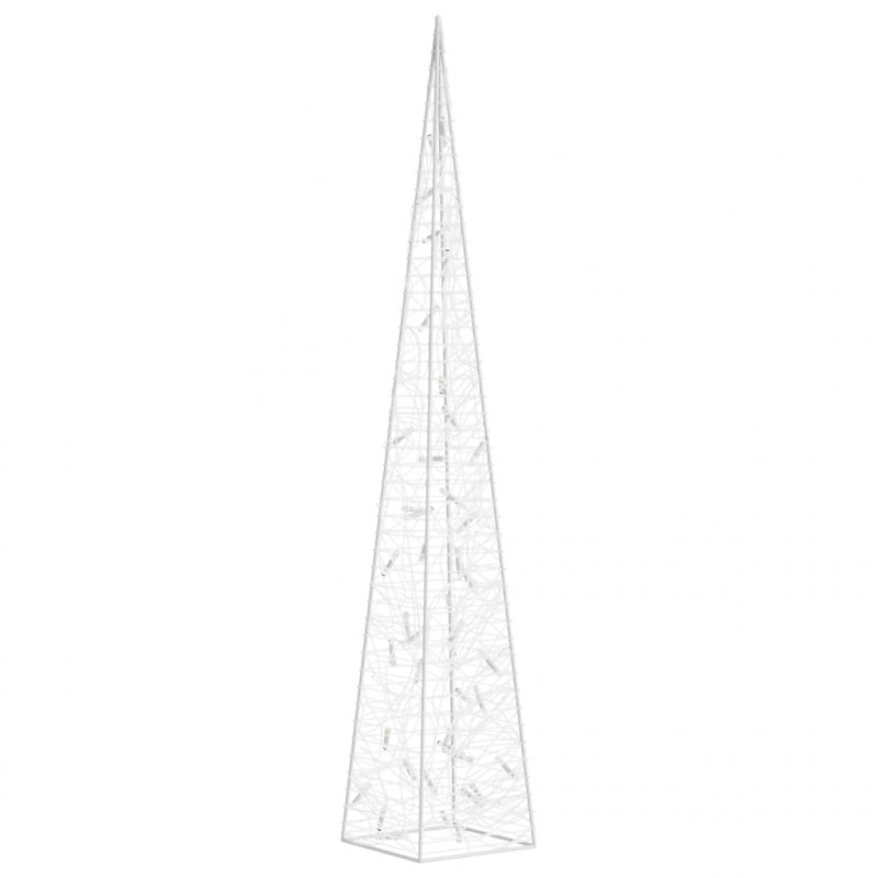 Stożek dekoracyjny, akrylowy, zimne białe LED, 90 cm
