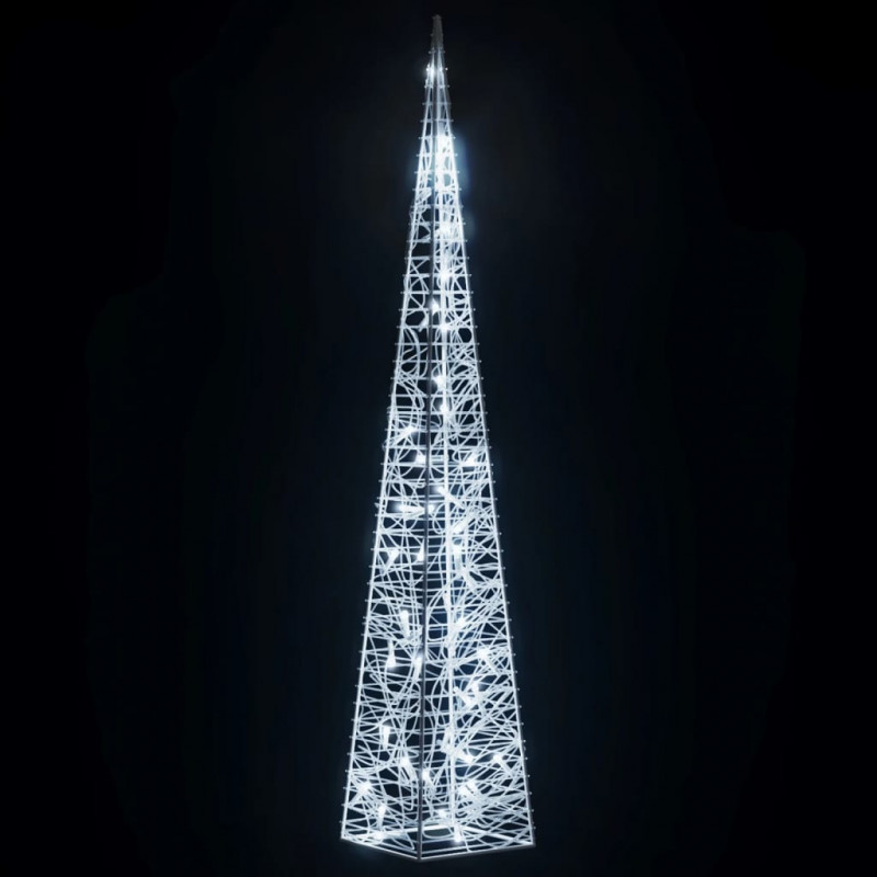 Stożek dekoracyjny, akrylowy, zimne białe LED, 90 cm
