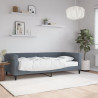 Sofa z materacem do spania, ciemnoszara, 90x200 cm, aksamit