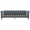 Sofa z materacem do spania, ciemnoszara, 90x200 cm, aksamit