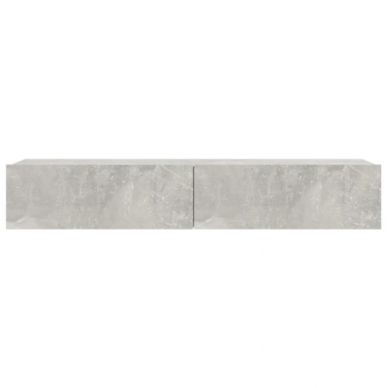 Szafka pod TV z oświetleniem LED, szarość betonu, 90x35x15,5 cm